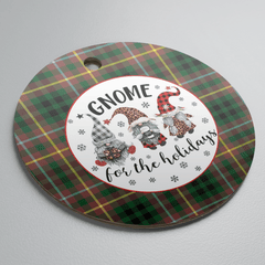 Clan Buchanan Hunting Tartan Gnome Round Ceramic Ornament UW40 Buchanan Hunting Tartan Tartan Christmas