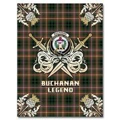 Clan Buchanan Hunting Tartan Gold Courage Symbol Blanket YK81 Clan Buchanan Tartan Today