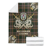Clan Buchanan Hunting Tartan Gold Courage Symbol Blanket YK81 Clan Buchanan Tartan Today