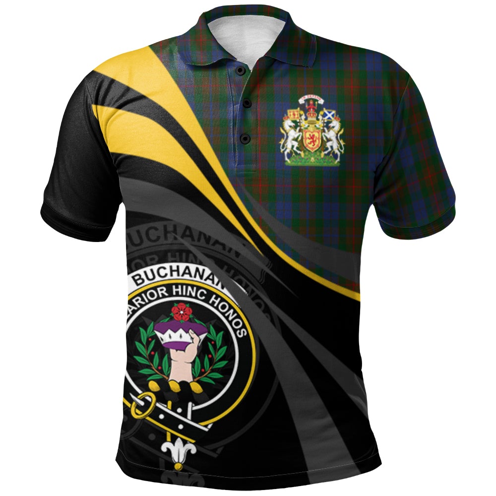 Clan Buchanan Hunting Tartan Polo Shirt - Royal Coat Of Arms Style FN72 Buchanan Hunting Tartan Tartan Polo