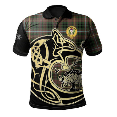 Clan Buchanan Hunting Tartan Polo Shirt Viking Wolf