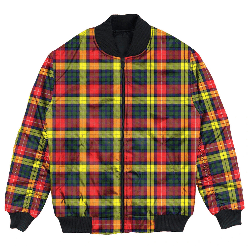 Clan Buchanan Modern Tartan Clan Bomber Jacket NX64 Buchanan Modern Tartan Tartan Bomber Jacket