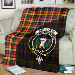 Clan Buchanan Modern Tartan Crest Blanket Wave Style TN42 Clan Buchanan Tartan Today