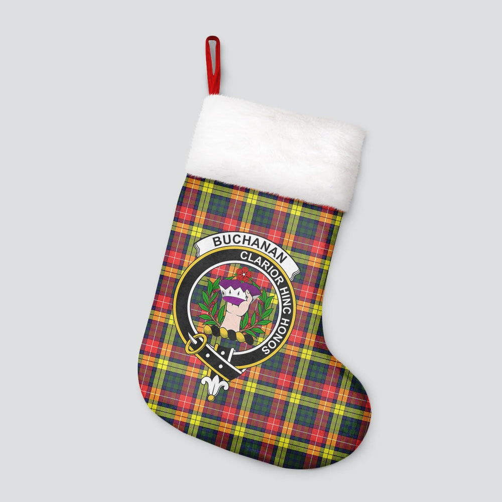 Clan Buchanan Modern Tartan Crest Christmas Stocking MS88 Buchanan Modern Tartan Tartan Stocking