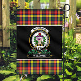 Clan Buchanan Modern Tartan Crest Garden Flag - Welcome UB86 Clan Buchanan Tartan Today