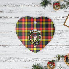 Clan Buchanan Modern Tartan Crest Heart Ceramic Ornament JH40 Buchanan Modern Tartan Tartan Christmas