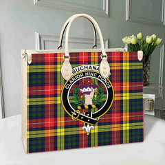 Clan Buchanan Modern Tartan Crest Leather Bag GP63 Clan Buchanan Tartan Today