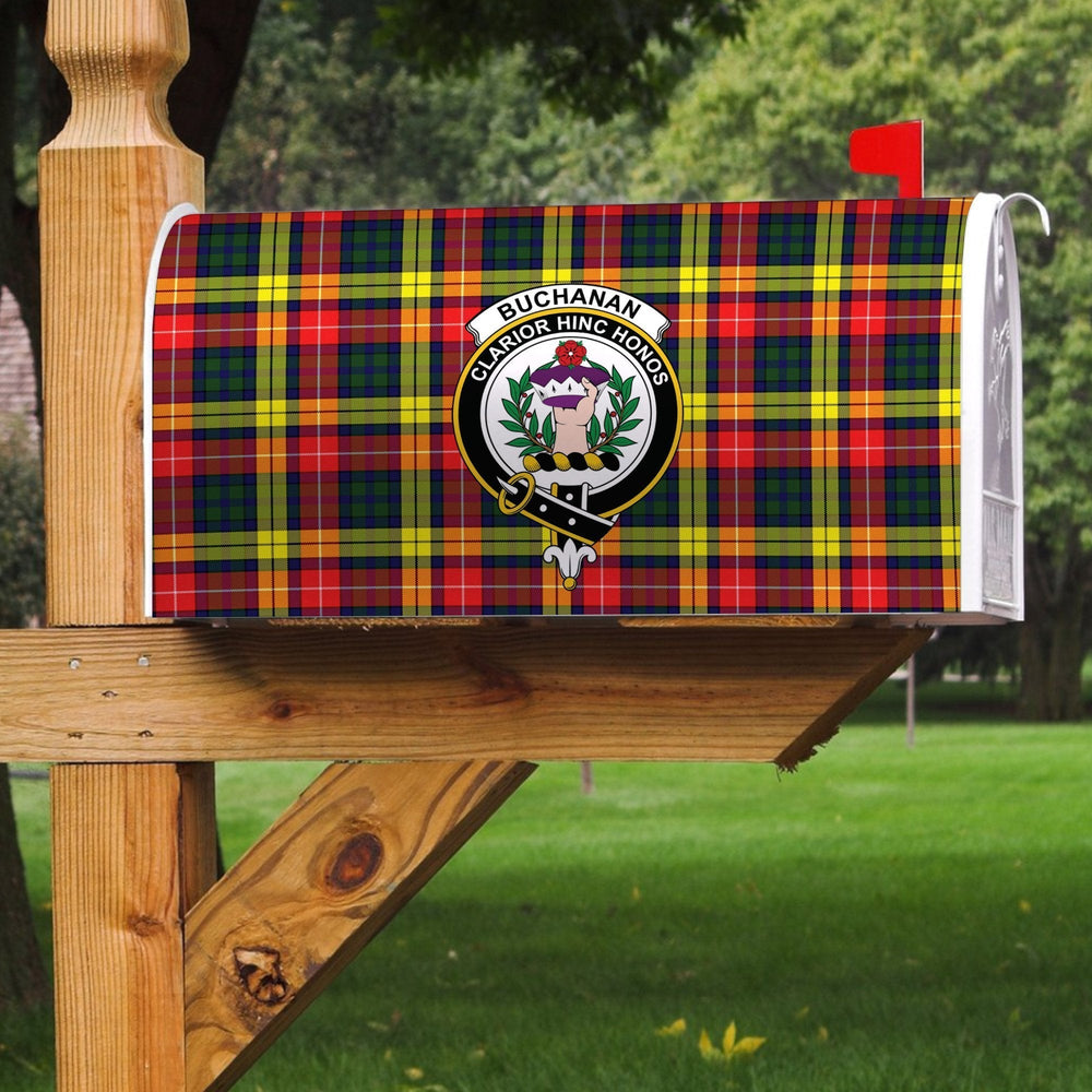 Clan Buchanan Modern Tartan Crest Mailbox JW62 Clan Buchanan Tartan Today