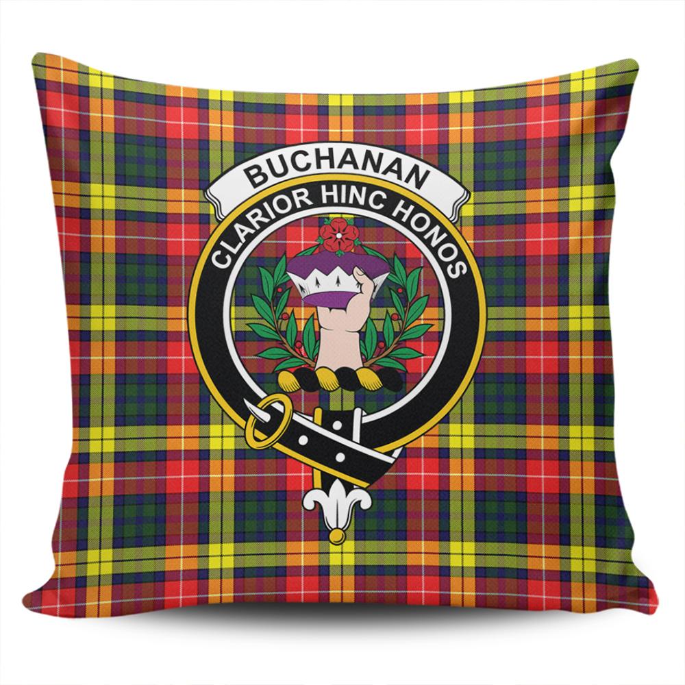 Clan Buchanan Modern Tartan Crest Pillow Cover CN46 Clan Buchanan Tartan Today