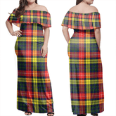 Clan Buchanan Modern Tartan Hawaii Dress OI57 Clan Buchanan Tartan Hawaii Dress
