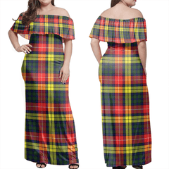 Clan Buchanan Modern Tartan Hawaii Dress OI57 Clan Buchanan Tartan Hawaii Dress