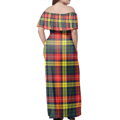 Clan Buchanan Modern Tartan Hawaii Dress OI57 Clan Buchanan Tartan Hawaii Dress