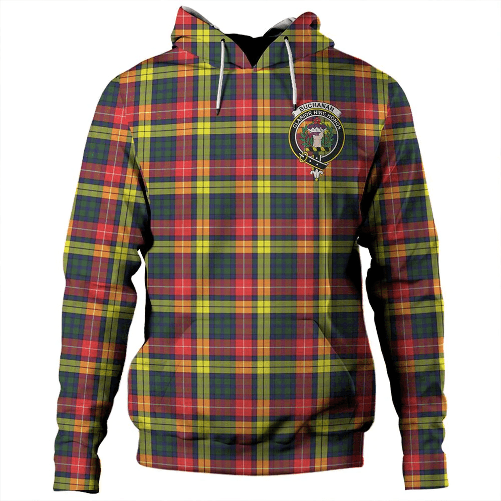 Clan Buchanan Modern Tartan Hoodie Crest FWVB0GFK-1 Buchanan Modern Tartan Hoodies