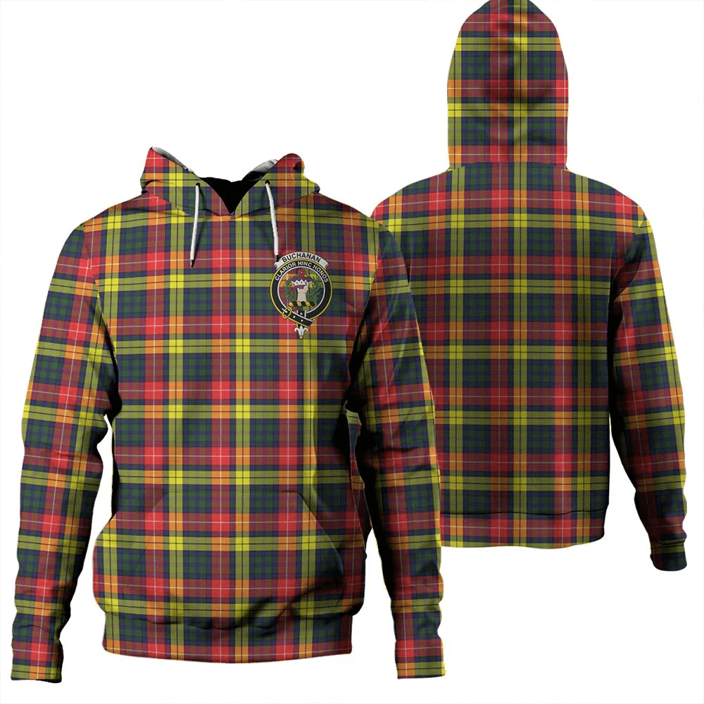 Clan Buchanan Modern Tartan Hoodie Crest FWVB0GFK-1 Buchanan Modern Tartan Hoodies