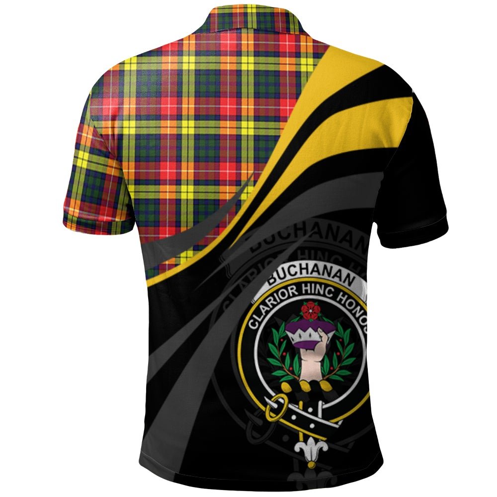 Clan Buchanan Modern Tartan Polo Shirt - Royal Coat Of Arms Style BP30 Buchanan Modern Tartan Tartan Polo