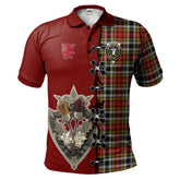 Clan Buchanan Old Dress Tartan Polo Shirt - Lion Rampant And Celtic Thistle Style FX40 Buchanan Old Dress Tartan Tartan Polo