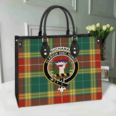 Clan Buchanan Old Set Tartan Crest Leather Bag TO94 Clan Buchanan Tartan Today