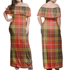 Clan Buchanan Old Set Tartan Hawaii Dress AA35 Clan Buchanan Tartan Hawaii Dress