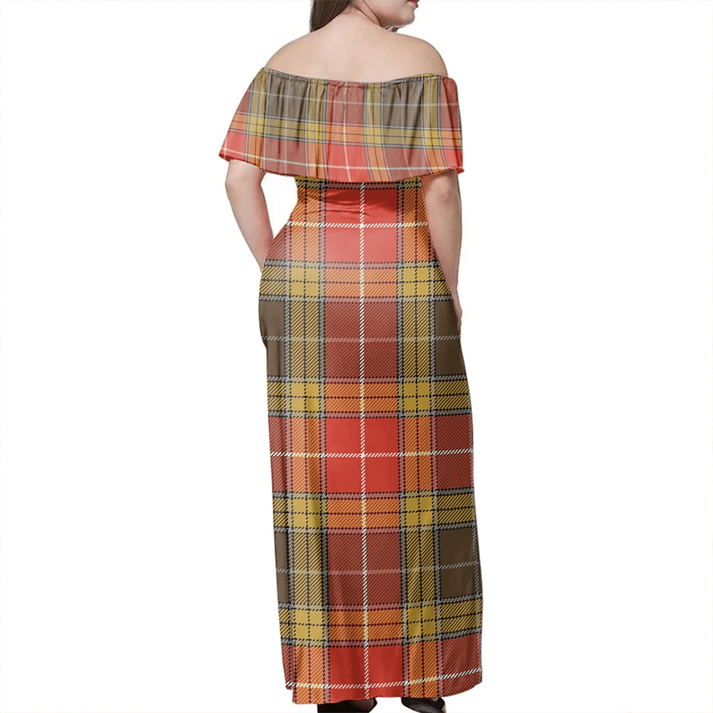 Clan Buchanan Old Set Tartan Hawaii Dress AA35 Clan Buchanan Tartan Hawaii Dress