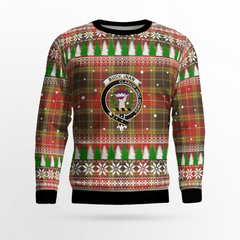 Clan Buchanan Old Set Weathered Crest Tartan Christmas Ugly Sweater DV44 Buchanan Old Set Weathered Crest Tartan Tartan Ugly Sweater