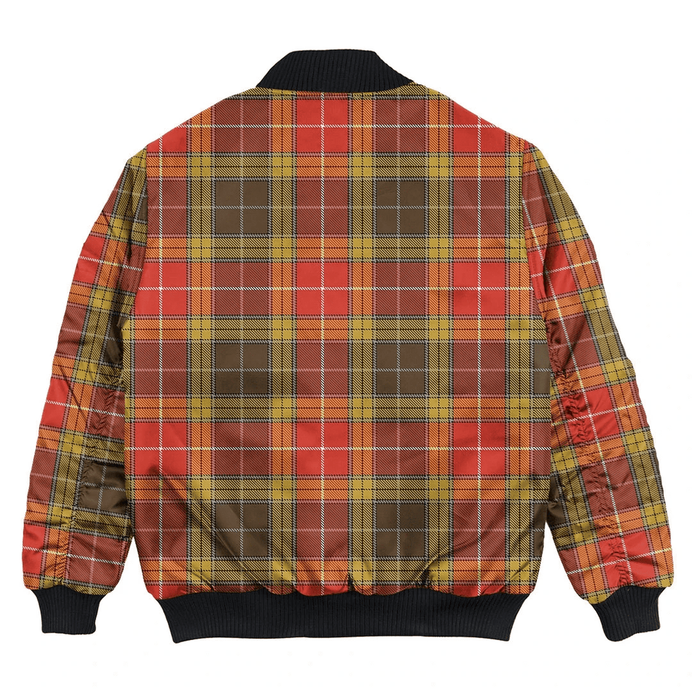 Clan Buchanan Old Set Weathered Tartan Bomber Jacket LK56 Buchanan Old Set Weathered Tartan Tartan Bomber Jacket