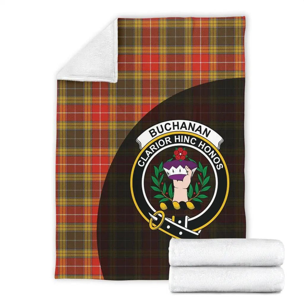 Clan Buchanan Old Set Weathered Tartan Crest Blanket Wave Style DE59 Clan Buchanan Tartan Today