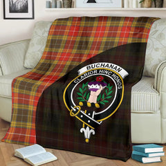 Clan Buchanan Old Set Weathered Tartan Crest Blanket Wave Style DE59 Clan Buchanan Tartan Today
