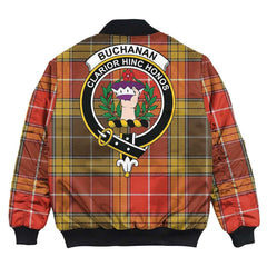 Clan Buchanan Old Set Weathered Tartan Crest Bomber Jacket RD58 Buchanan Old Set Weathered Tartan Tartan Bomber Jacket