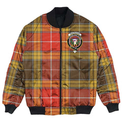 Clan Buchanan Old Set Weathered Tartan Crest Bomber Jacket RD58 Buchanan Old Set Weathered Tartan Tartan Bomber Jacket