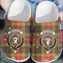 Clan Buchanan Old Set Weathered Tartan Crest Clogs Classic AP19 Buchanan Old Set Weathered Tartan Tartan Today
