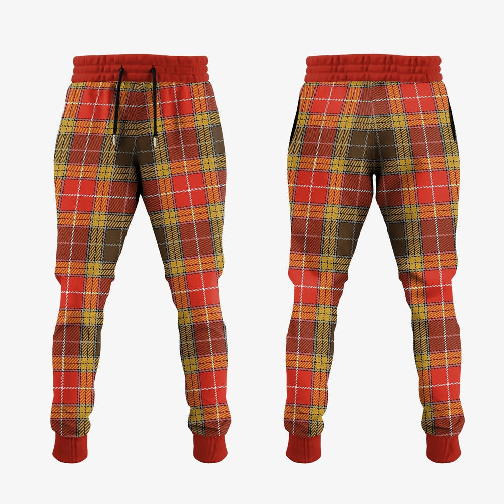 Clan Buchanan Old Set Weathered Tartan Crest Jogger Sweatpants LR32 Clan Buchanan Tartan Today