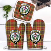 Clan Buchanan Old Set Weathered Tartan Crest Oven Mitt And Pot Holder (2 Oven Mitts + 1 Pot Holder) RW19 Clan Buchanan Tartan Today