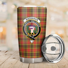 Clan Buchanan Old Set Weathered Tartan Crest Tumbler DM10 Clan Buchanan Tartan Today