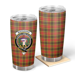 Clan Buchanan Old Set Weathered Tartan Crest Tumbler DM10 Clan Buchanan Tartan Today