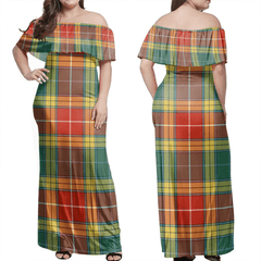 Clan Buchanan Old Set Weathered Tartan Hawaii Dress DE75 Clan Buchanan Tartan Hawaii Dress