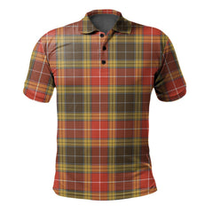 Clan Buchanan Old Set Weathered Tartan Polo Shirt HW58 Buchanan Old Set Weathered Tartan Tartan Polo