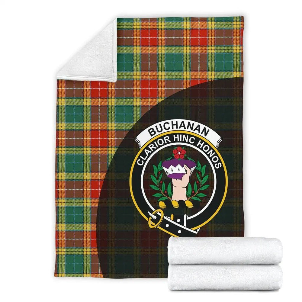 Clan Buchanan Old Sett Tartan Crest Blanket Wave Style GZ16 Clan Buchanan Tartan Today