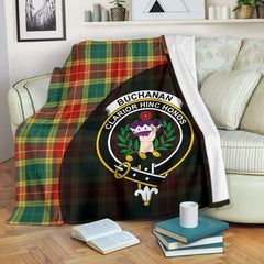 Clan Buchanan Old Sett Tartan Crest Blanket Wave Style GZ16 Clan Buchanan Tartan Today