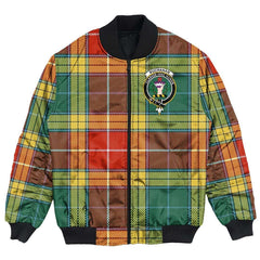 Clan Buchanan Old Sett Tartan Crest Bomber Jacket YL71 Buchanan Old Sett Tartan Tartan Bomber Jacket
