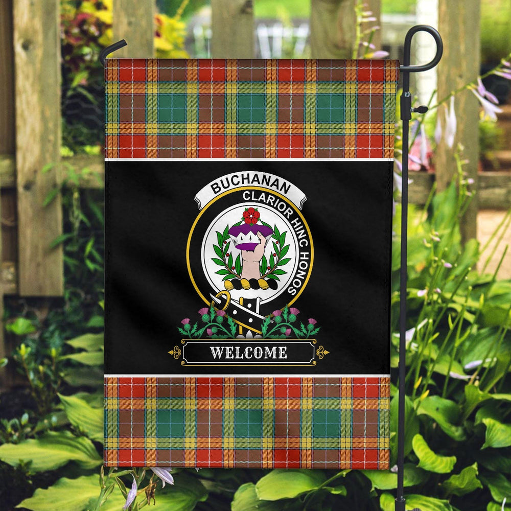 Clan Buchanan Old Sett Tartan Crest Garden Flag - Welcome TR21 Clan Buchanan Tartan Today