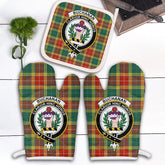Clan Buchanan Old Sett Tartan Crest Oven Mitt And Pot Holder (2 Oven Mitts + 1 Pot Holder) KM33 Clan Buchanan Tartan Today