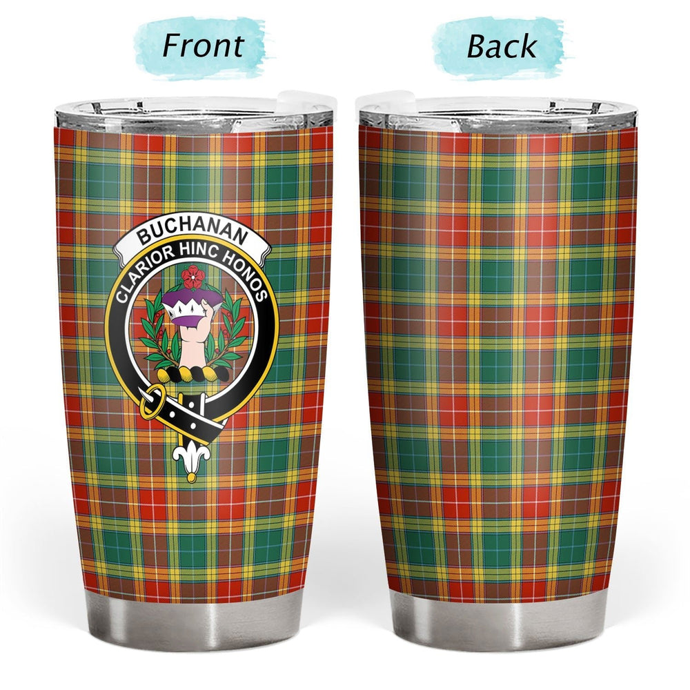 Clan Buchanan Old Sett Tartan Crest Tumbler YJ72 Clan Buchanan Tartan Today