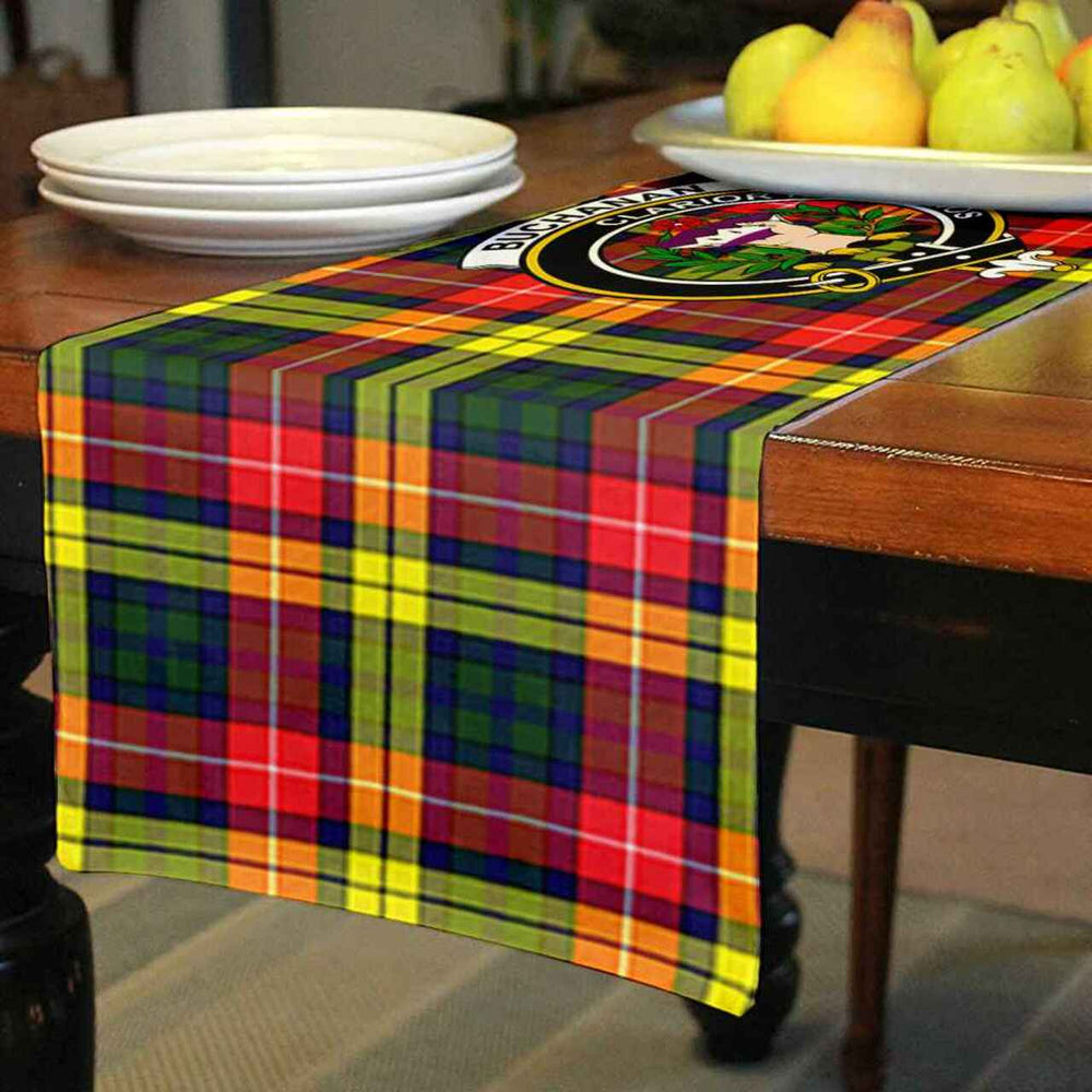 Clan Buchanan Tartan Crest Table Runner Cotton AN65 Buchanan Tartan Tartan Table Runner