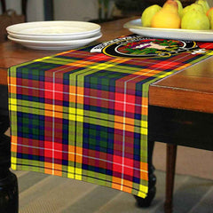 Clan Buchanan Tartan Crest Table Runner Cotton AN65 Buchanan Tartan Tartan Table Runner