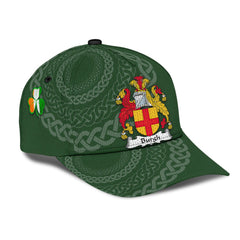 Clan Burgh Coat Of Arms - Irish Family Crest St Patrick's Day Classic CapPE11 Classic Cap - Burgh Coat Of Arms St Patrick's Day Classic Cap Irish Cap
