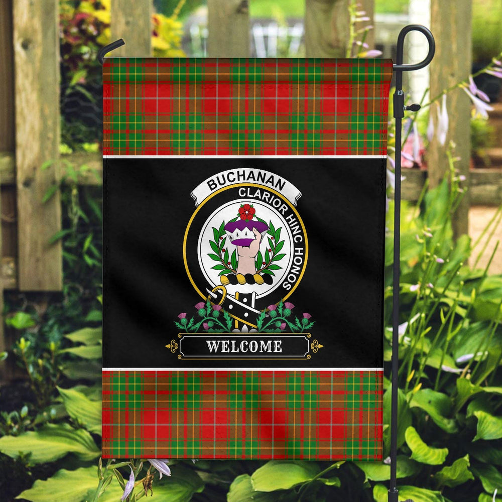 Clan Burnett Ancient Tartan Crest Garden Flag - Welcome IL10 Clan Burnett Tartan Today