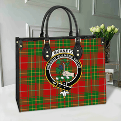 Clan Burnett Ancient Tartan Crest Leather Bag ON20 Clan Burnett Tartan Today