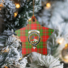 Clan Burnett Ancient Tartan Crest Star Ceramic Ornament ZC90 Burnett Ancient Tartan Tartan Christmas