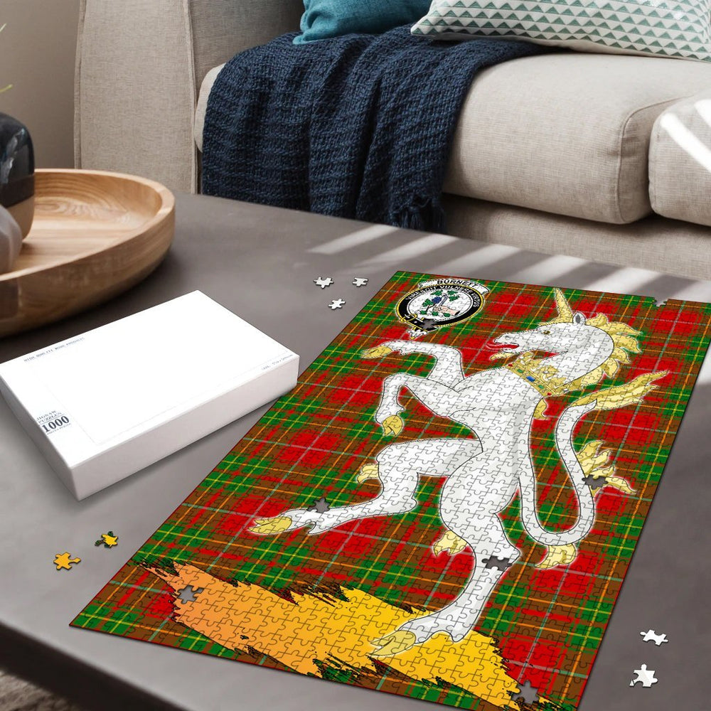 Clan Burnett Ancient Tartan Crest Unicorn Scotland Jigsaw Puzzles Gift For Family UI61 Clan Burnett Tartan Today