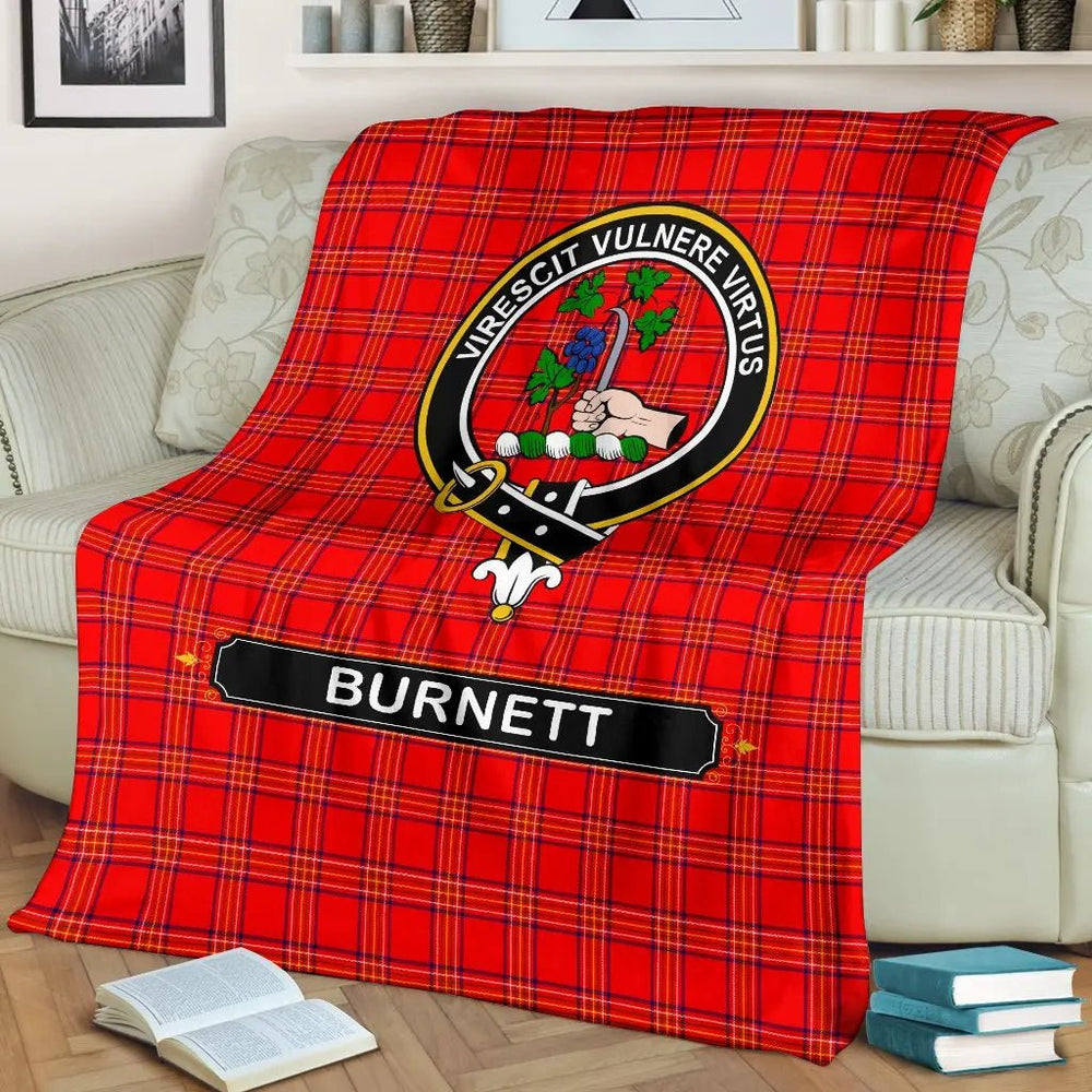 Clan Burnett Family Tartan Crest Blanket 3 Sizes GB20 Clan Burnett Tartan Today